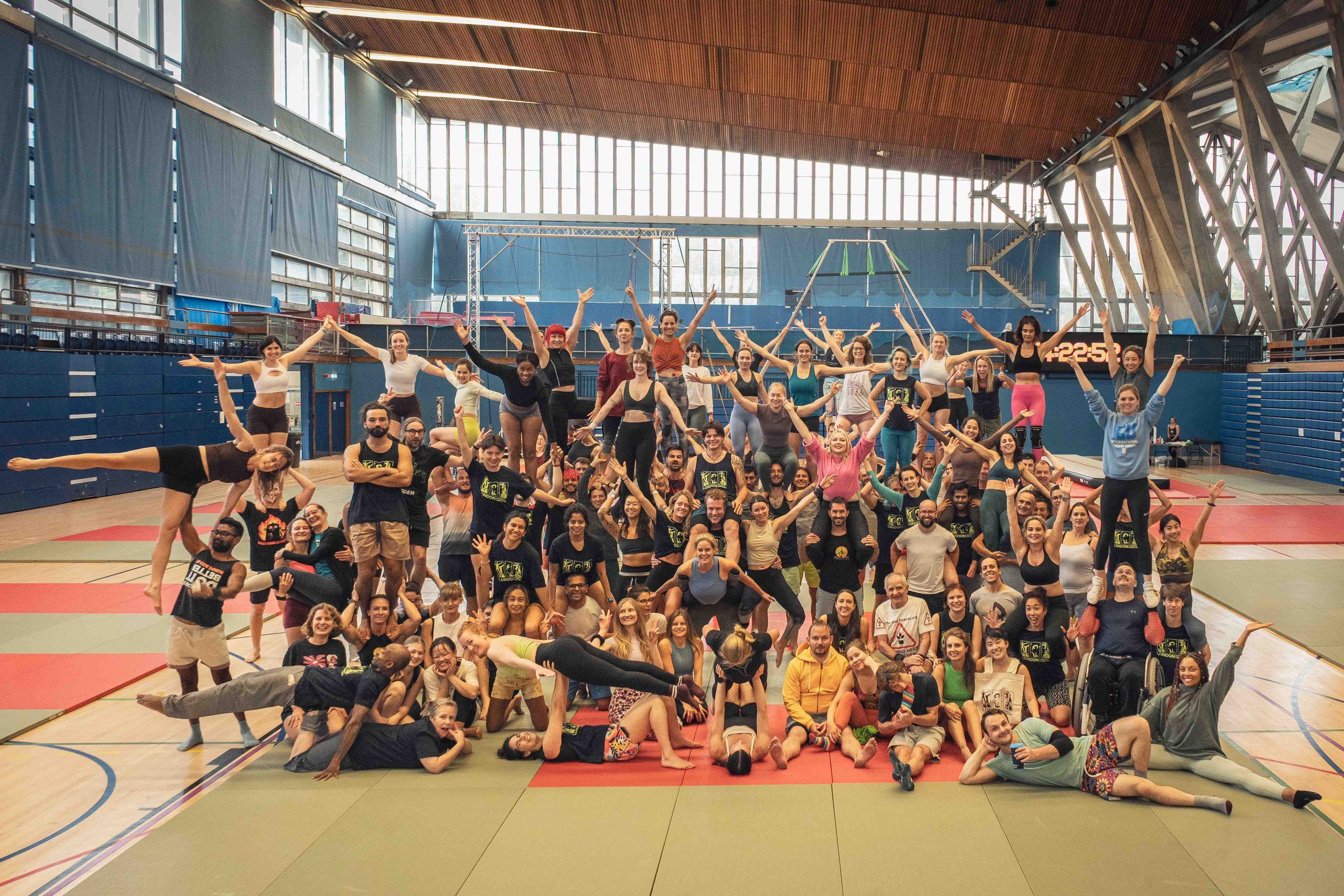 Main Acro Group shot of attendees at London Acro Convention 2025